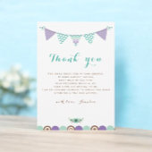 バンティンバナーウォーターカラーニュートラルベビーシャワー サンキューカード