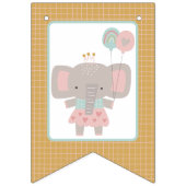 バンティンバナーフラッグガール&ベアホットエアバルーン バンティングフラッグ (第1の旗)