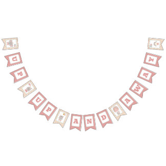 バンティンバナーフラッグガール&ベアホットエアバルーン バンティングフラッグ