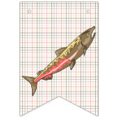 バンティンバナー – チヌークサーモンオンプレイド バンティングフラッグ (第1の旗)