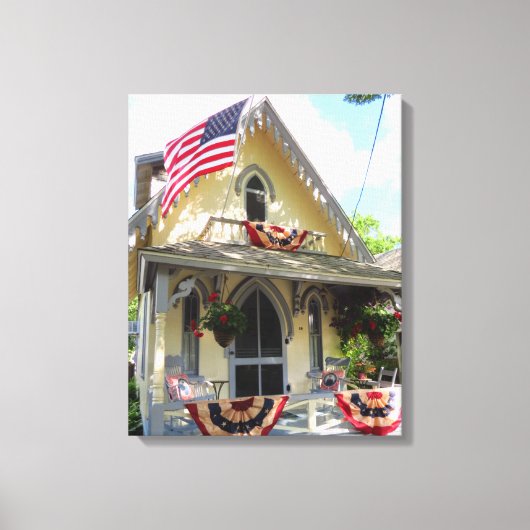 バンティンビクトリアング付き黄色 – マーサのブドウ畑 キャンバスプリント (正面)