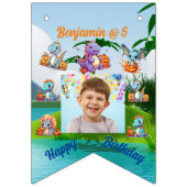 バンティンフラッグ子供の誕生日パーティーベビー恐竜 バンティングフラッグ (第1の旗)