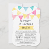 バンティンモダング黄男女兼用赤ちゃんシャワー 招待状 (正面)