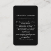 バンテージオレンジフローラフォト祈りの言葉カード 名刺 (裏面)