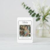 バンテージオレンジフローラフォト祈りの言葉カード 名刺 (スタンド正面)