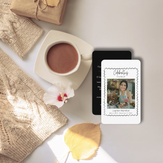 バンテージオレンジフローラフォト祈りの言葉カード 名刺