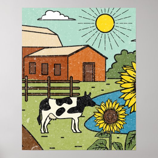 バンテージカンザス州マップお土産 ポスター (正面)