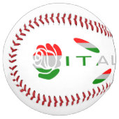 バンディエラディタリアパーソナライズされたローザ ソフトボール (正面左)