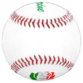 バンディエラディタリアパーソナライズされたローザ ソフトボール (裏面)