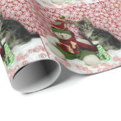 バンディットの雪だるまクリスマス – Cat Wrapping紙 ラッピングペーパー (ロールコーナー)