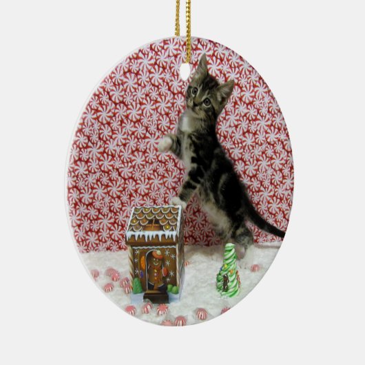 バンディット子猫レスキューのクリスマス セラミックオーナメント (右)