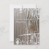 バンデッドウッドシャビーレースサンキューフラットカード サンキューカード (裏面)