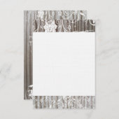 バンデッドウッドシャビーレースサンキューフラットカード サンキューカード (正面/裏面)