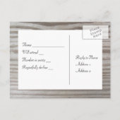 バンデッドウッドRSVP インビテーションポストカード (裏面)