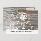 バンデッドウッドRSVP インビテーションポストカード (正面/裏面)