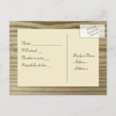バンデッドウッドRSVP、クリーム インビテーションポストカード (裏面)
