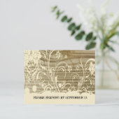 バンデッドウッドRSVP、クリーム インビテーションポストカード (スタンド正面)