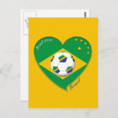 バンデブラジルフトボルドカンペオネデルムンド ポストカード (正面/裏面)