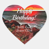 バンデラスハッピーバースデーロッキーサンセット914 ハートシール (正面)