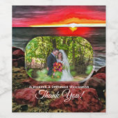 バンデラスロッキーサンセットありがとう914 ワインラベル (シングルラベル)