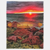 バンデラスロッキーサンセット914 フリースブランケット (正面)