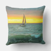 バンデラス湾の帆船0884 クッション (裏面)