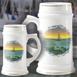 バンデラス湾の帆船0884 ビールジョッキ