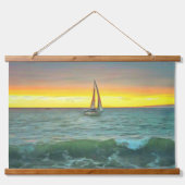 バンデラス湾の帆船0884 吊り下げ型タペストリー (正面)