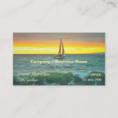 バンデラス湾の帆船0884 名刺 (正面)