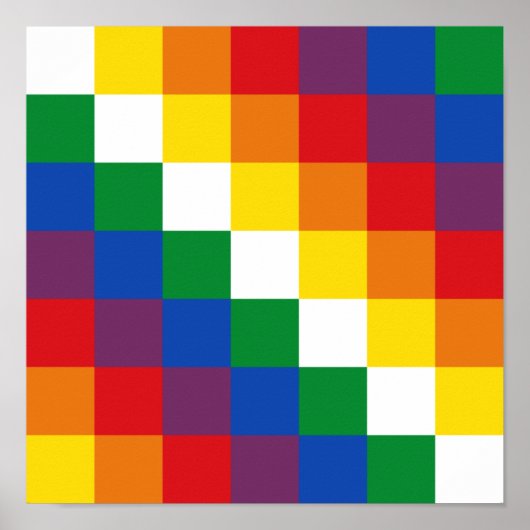 バンデラヴィファラアンデスQulla Suyu国旗 ポスター (正面)