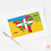 バンデラ・イクリニャ、独立ポンエル・パイス・ヴァスコ、 長方形シール (封筒)