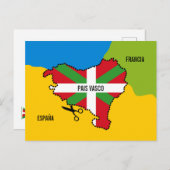 バンデラ・イクリニャ、独立心地の人々、エル・パイス・ヴァスコ。 ポストカード (正面/裏面)