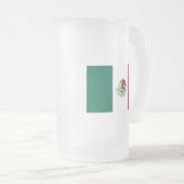 バンデラ・ド・メキシコ – メキシコ国旗 – メキシコ国旗 フロストグラスビールジョッキ (正面右)