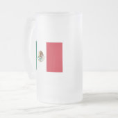 バンデラ・ド・メキシコ – メキシコ国旗 – メキシコ国旗 フロストグラスビールジョッキ (正面左)