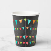 バントカラフルフラッグシャルボードバースデーパーティー 紙コップ (右)