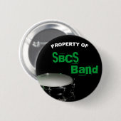 バンドのための打楽器ボタン 缶バッジ (正面&裏面)