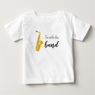 バンドの一員だよ サックス 赤ちゃん服 ベビーTシャツ