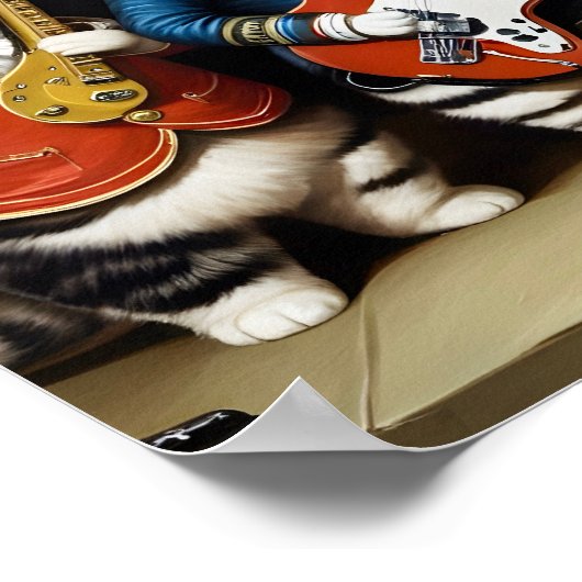 バンドの中の猫 ポスター (角)