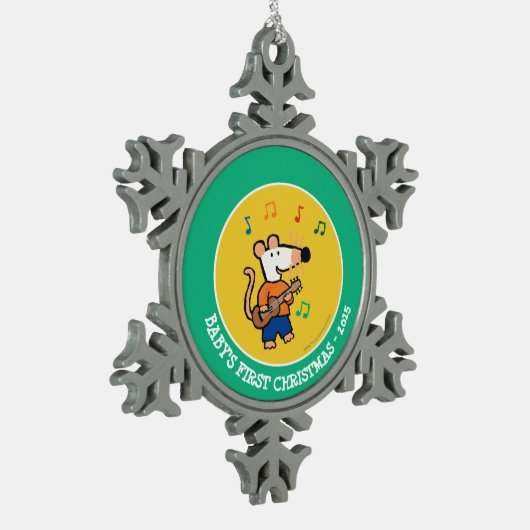 バンドのMaisyおよび友人の演劇 スノーフレークピューターオーナメント (左)