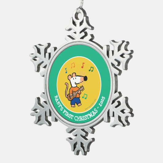 バンドのMaisyおよび友人の演劇 スノーフレークピューターオーナメント (右)