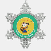 バンドのMaisyおよび友人の演劇 スノーフレークピューターオーナメント (正面)