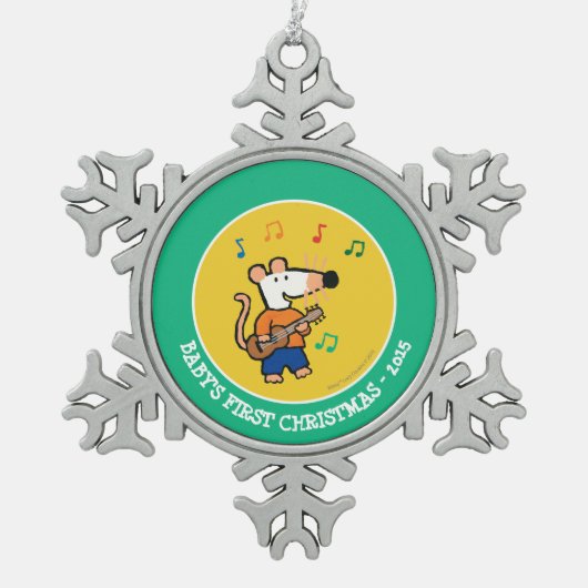 バンドのMaisyおよび友人の演劇 スノーフレークピューターオーナメント (正面)