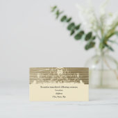 バンドを付けられた木製の披露宴のエンクロージャカード、クリーム エンクロージャーカード (スタンド正面)