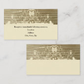 バンドを付けられた木製の披露宴のエンクロージャカード、クリーム エンクロージャーカード (正面/裏面)