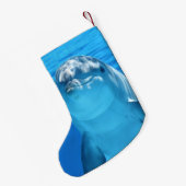 バンドウイルカは水の下でカメラを見ます スモールクリスマスストッキング (裏面 (吊り時))