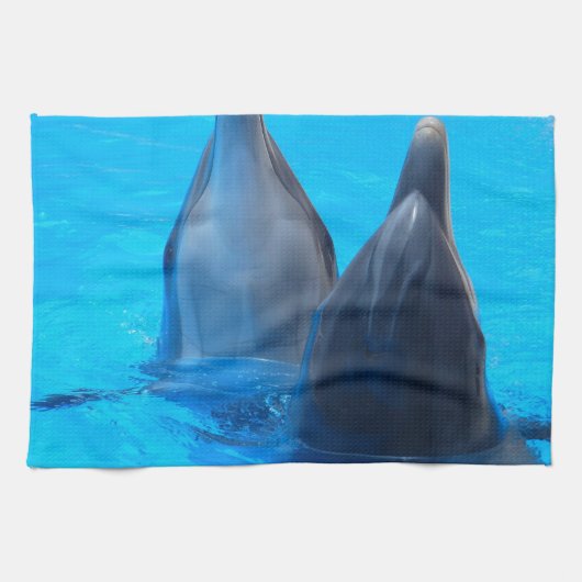 バンドウイルカ 魚 海洋 水中 キッチンタオル (横)
