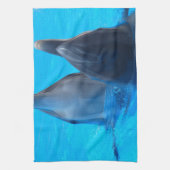 バンドウイルカ 魚 海洋 水中 キッチンタオル (縦)