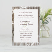 バンドウッドブラウス結婚式招待状 招待状 (スタンド正面)