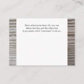 バンドウッドホテルアコモデーションカード エンクロージャーカード (裏面)