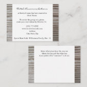 バンドウッドホテルアコモデーションカード エンクロージャーカード (正面/裏面)